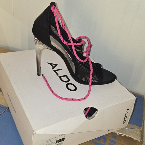 ALDO  Cardi FISH NET TIE UP BOOTIE - Picture 1 of 3